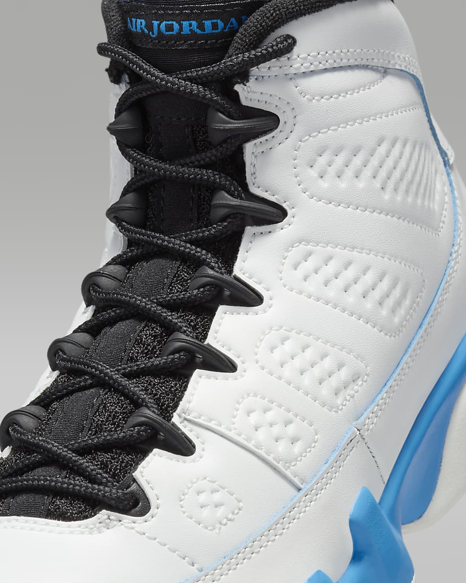 Air Jordan 9 Retro Powder Blue Big Kids Shoes. Nike